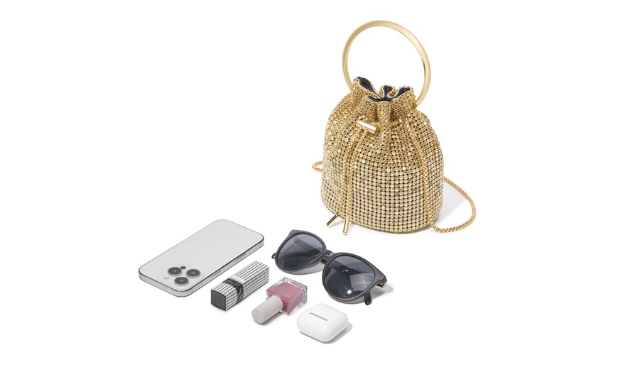 Image 17: Sac de soirée glamour avec diamants synthétiques