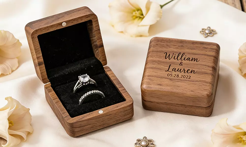 Custom Engraved Ring Boxes from Justyling - Up to 84% Off