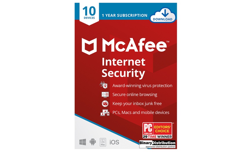 Image 1: McAfee Internet Security 2022 - 10 Devices for One Year