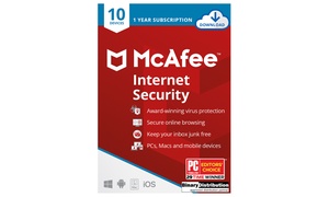  McAfee Internet Security 2022 - 10 Devices for One Year 