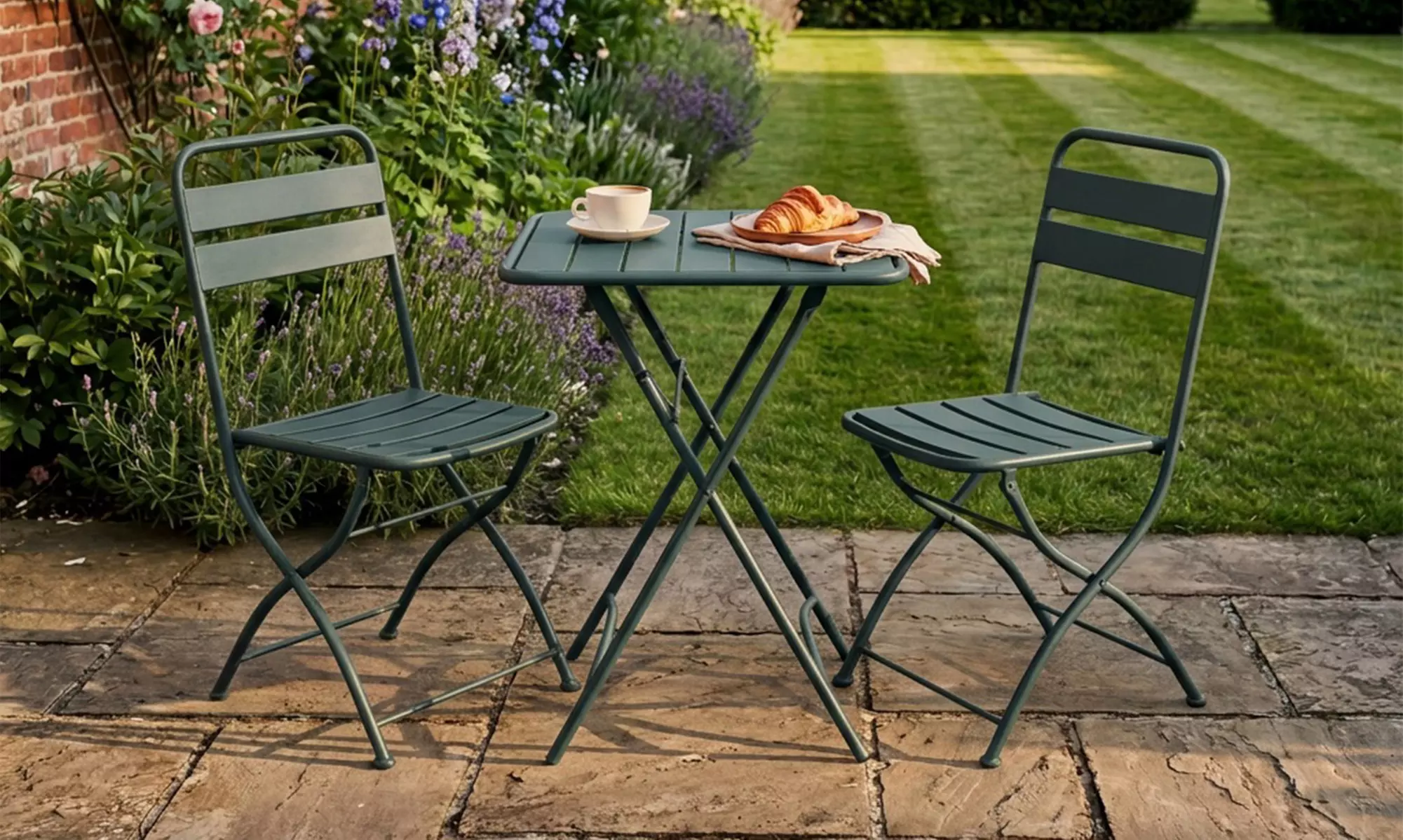 Colourways Folding Patio and Balcony Bistro Set in choice of colour