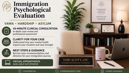 Immigration Psychological Evaluation Consultation (45 minutes) - Therapy Works Counseling Services