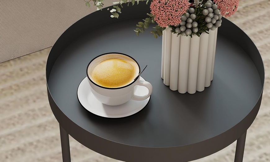 Image 5: HomCom Nesting Side Tables, Space-Saving Design