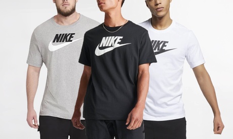 Nike Men's Grey Sportswear Futura Icon T-Shirt: /Size-L