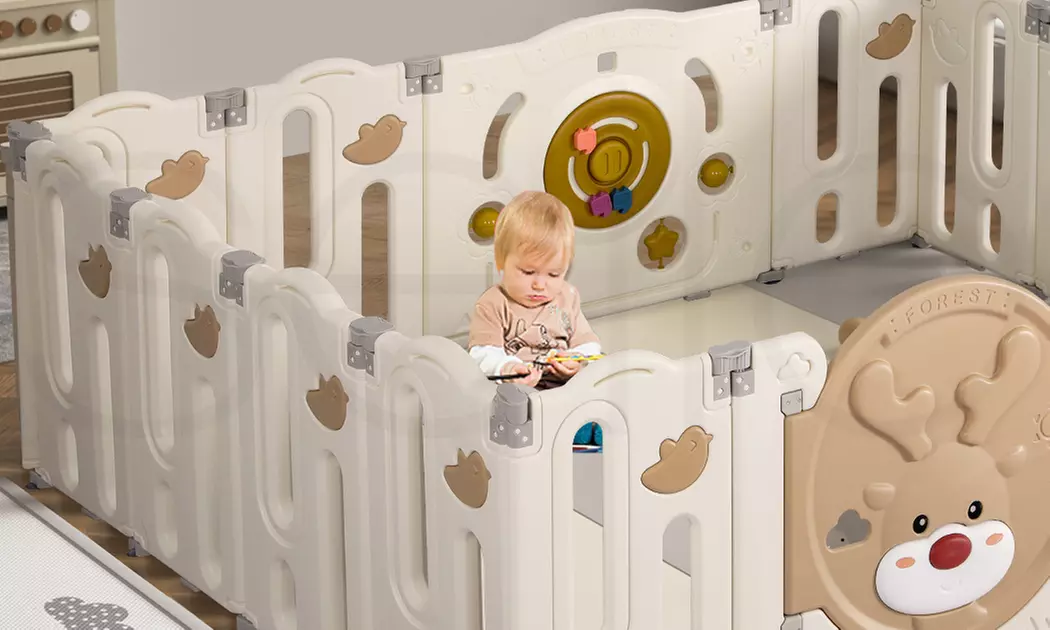 Dekko Modular HDPE Kids Playpen with Safety Gate