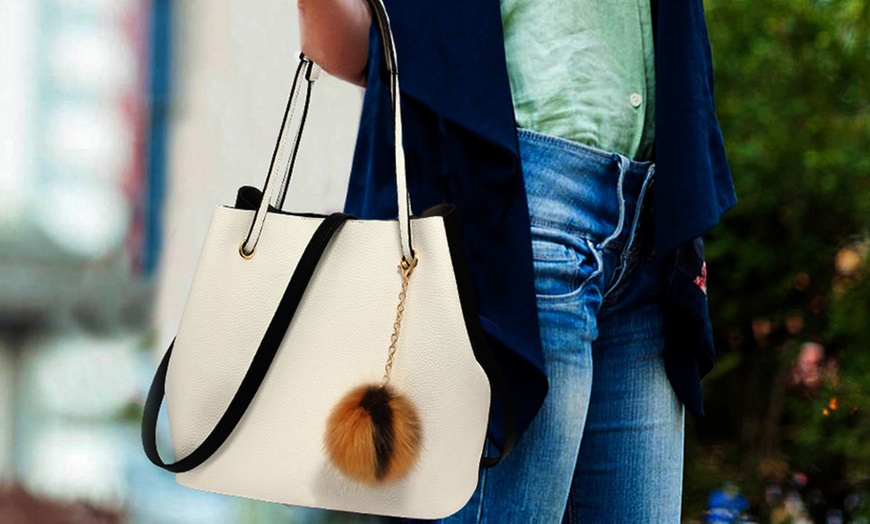 Image 6: Hobo Bag with Faux Fur Charm