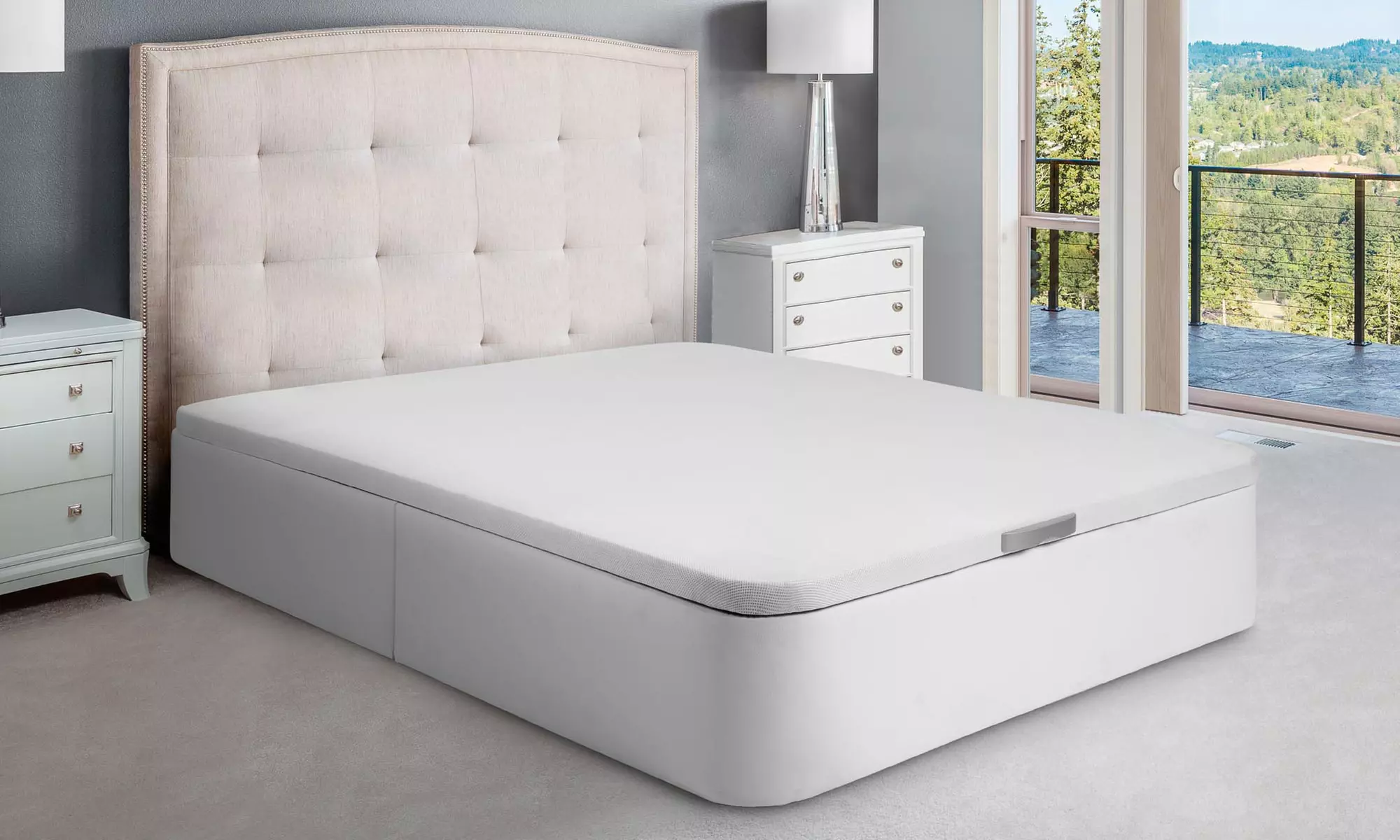 Canapé de polipiel con cajón abatible tapizado (envío gratuito) - Primary Image