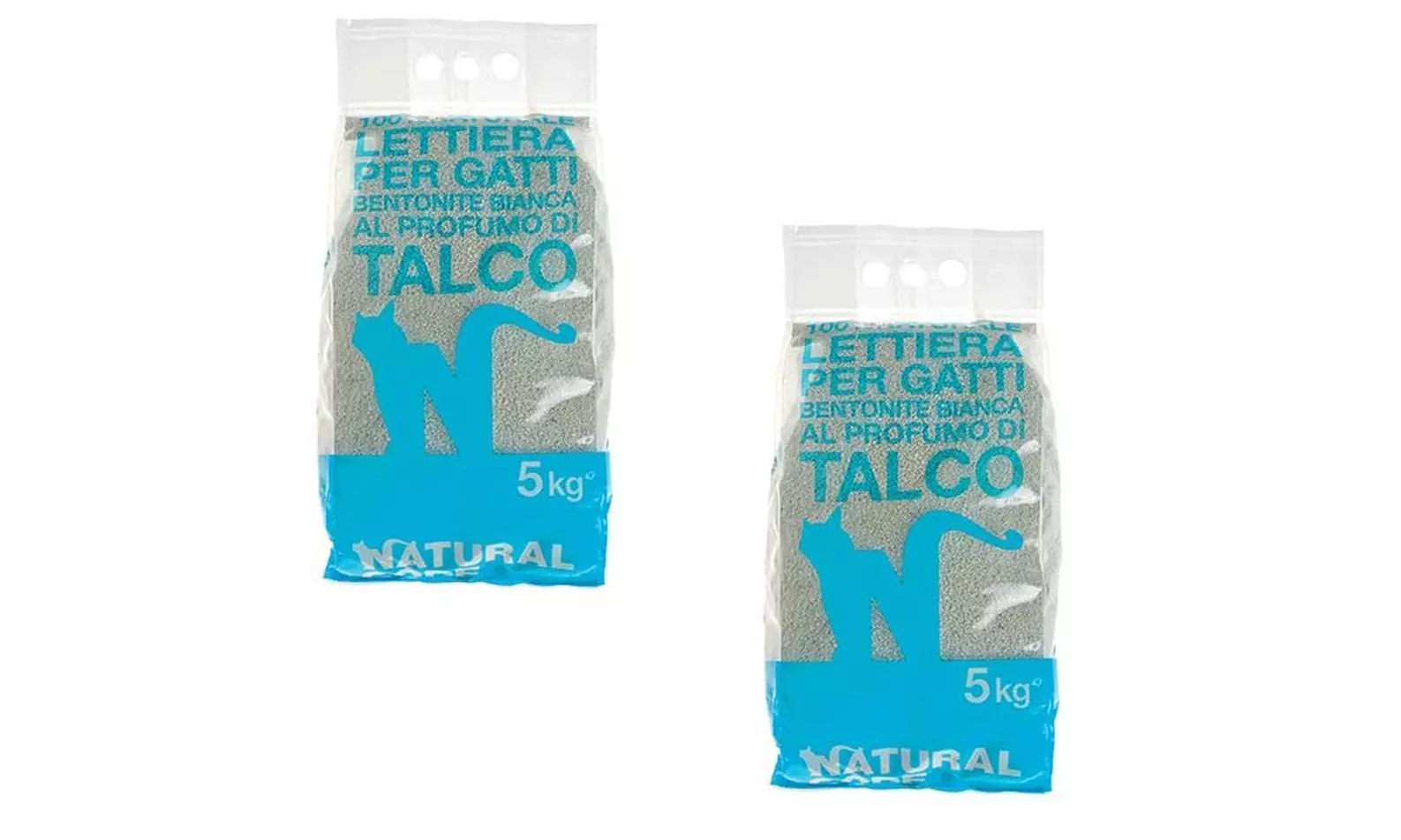 Lettiera per gatti in sacchetto bentonite o vegetale Natural Code