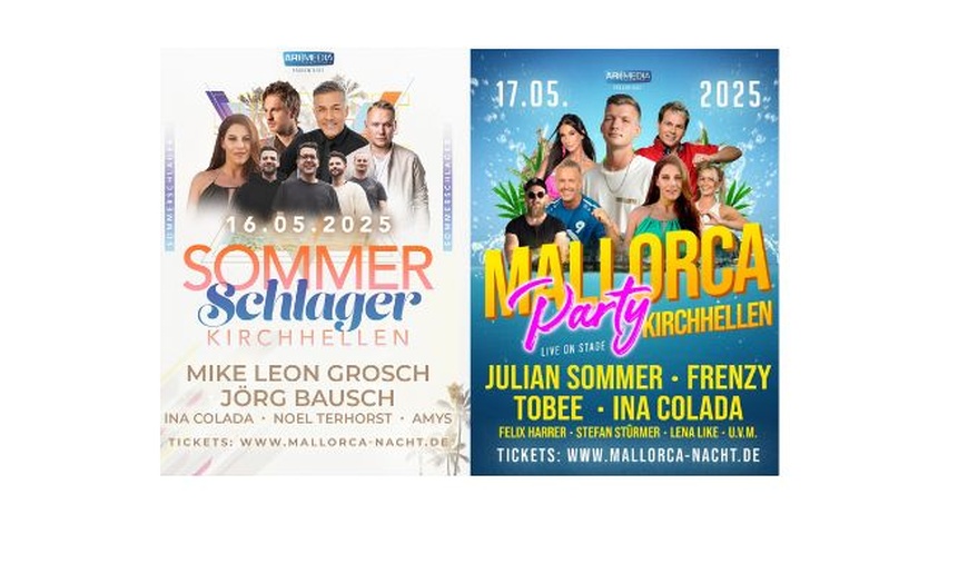 Image 1: Ticket für „Sommer-Schlager“ oder „Mallorca Party“ am 16.05. & 17.05.