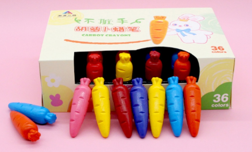Image 4: Upto 36 Pack of No-dirty-hands Children's Carrot Crayons