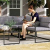 Image 6: Outsunny 3 Piece L Shaped Garden Furniture Set with Cushions