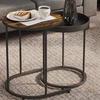 Image 11: HomCom Nesting Side Tables, Space-Saving Design