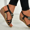 Image 4: Women's Floral Wedge Sandals