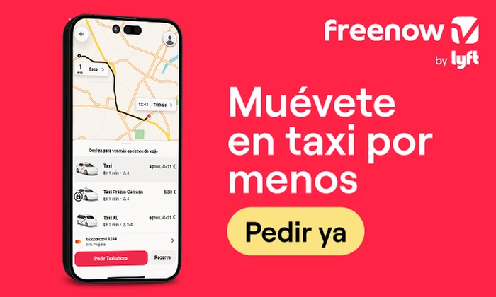 Ahorra hasta 30€ en tus viajes en taxi con Freenow