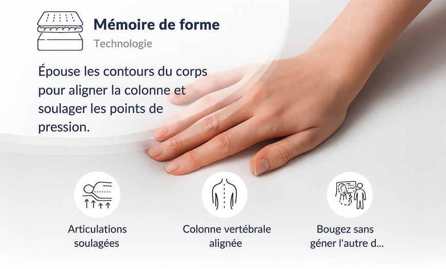 Image 8: Matelas Cristal à mémoire de forme, soutien optimisé