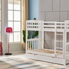 Image 4: Bunk Bed Kids White 3ft Single Pine Wooden Children Bedroom Furniture