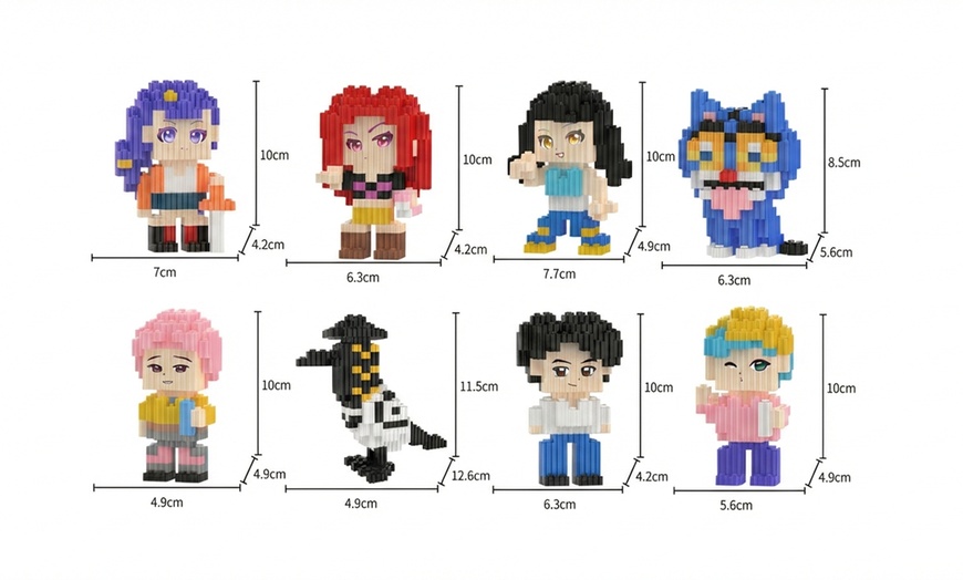 Image 5: Micro Mini Building Bricks, 200-300 Piece Set with Charming Designs