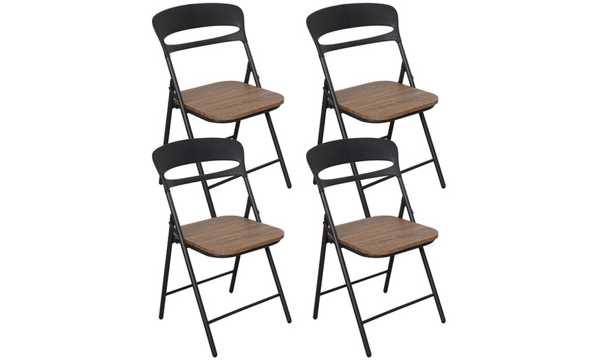 Image 10: Lot de 4 chaises pliables Isidora