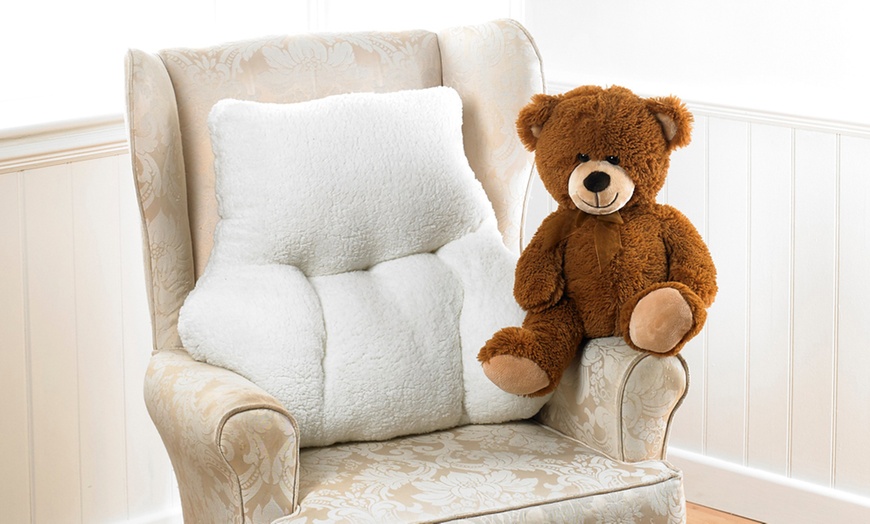 Image 1: Teddy Bear Back Support Cushion 