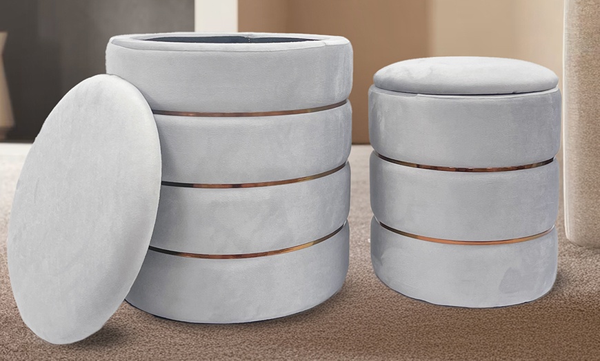 Image 4: Coppia di pouf Romeo e Giulietta