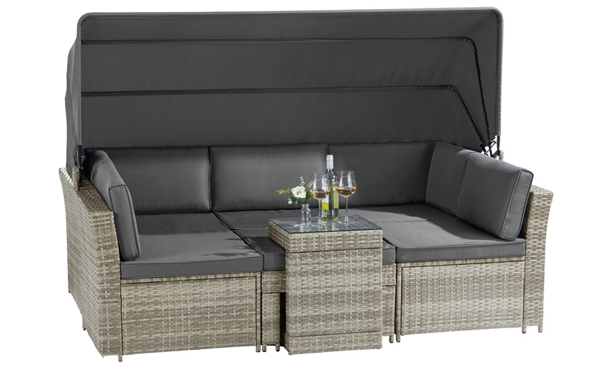 Image 6: Garden Gear California Rattan-Effect Daybed 