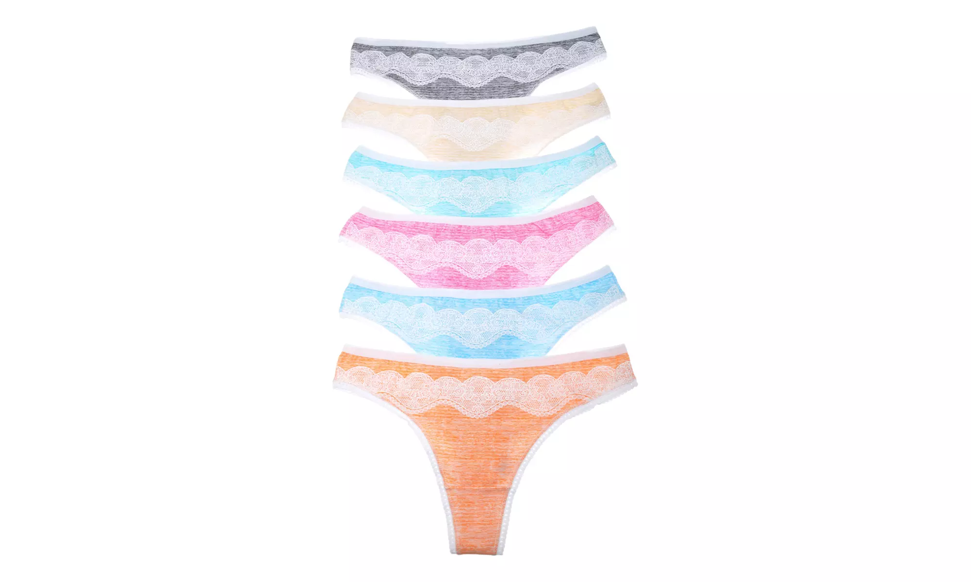 Angelina Six-Pack Cotton Cut Panties with Print