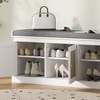 Image 3: HomCom Shoe Storage Bench 