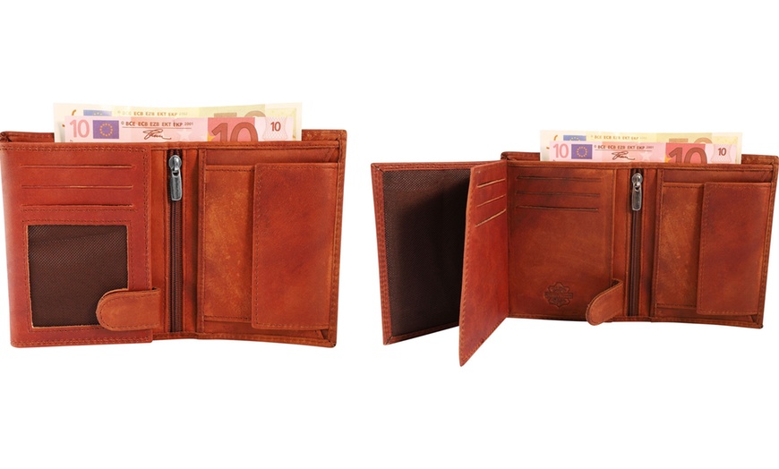Image 4: Leonardo Verrelli Herren-Geldbörse aus Echtleder mit RFID-Schutz
