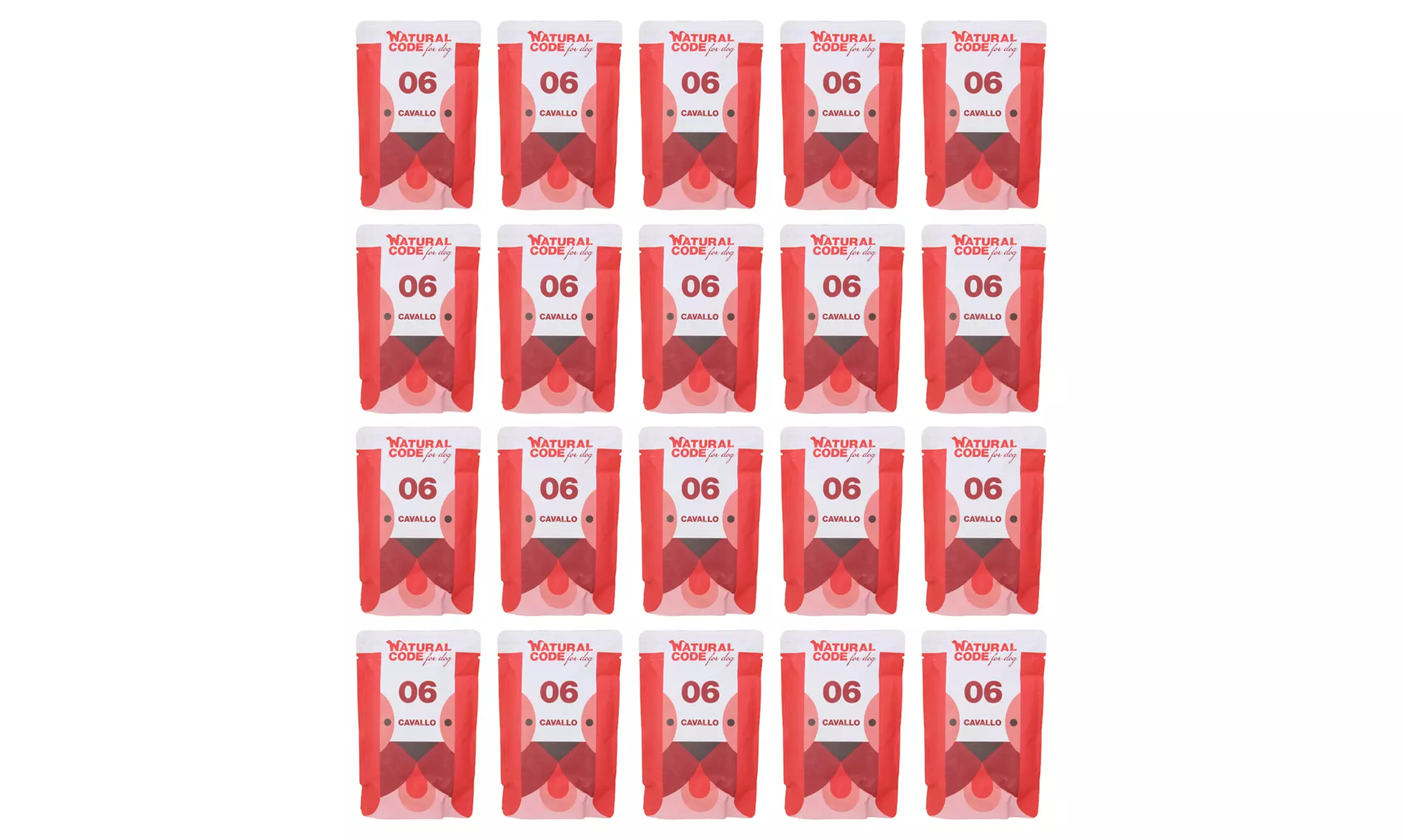 20 o 48 bustine di cibo per cani Natural Code