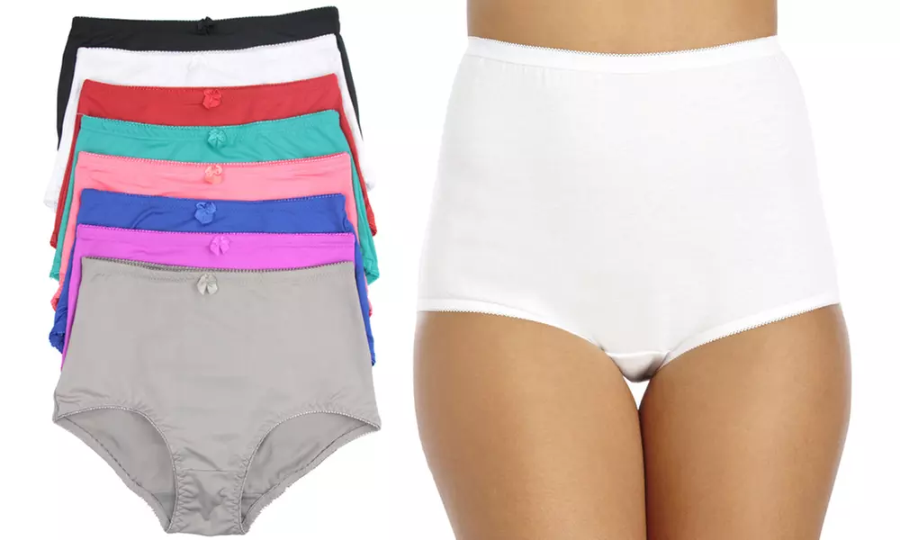 Women's High Full Cut Girdle Brief in Regular and Plus (6-Pack) - Primary Image