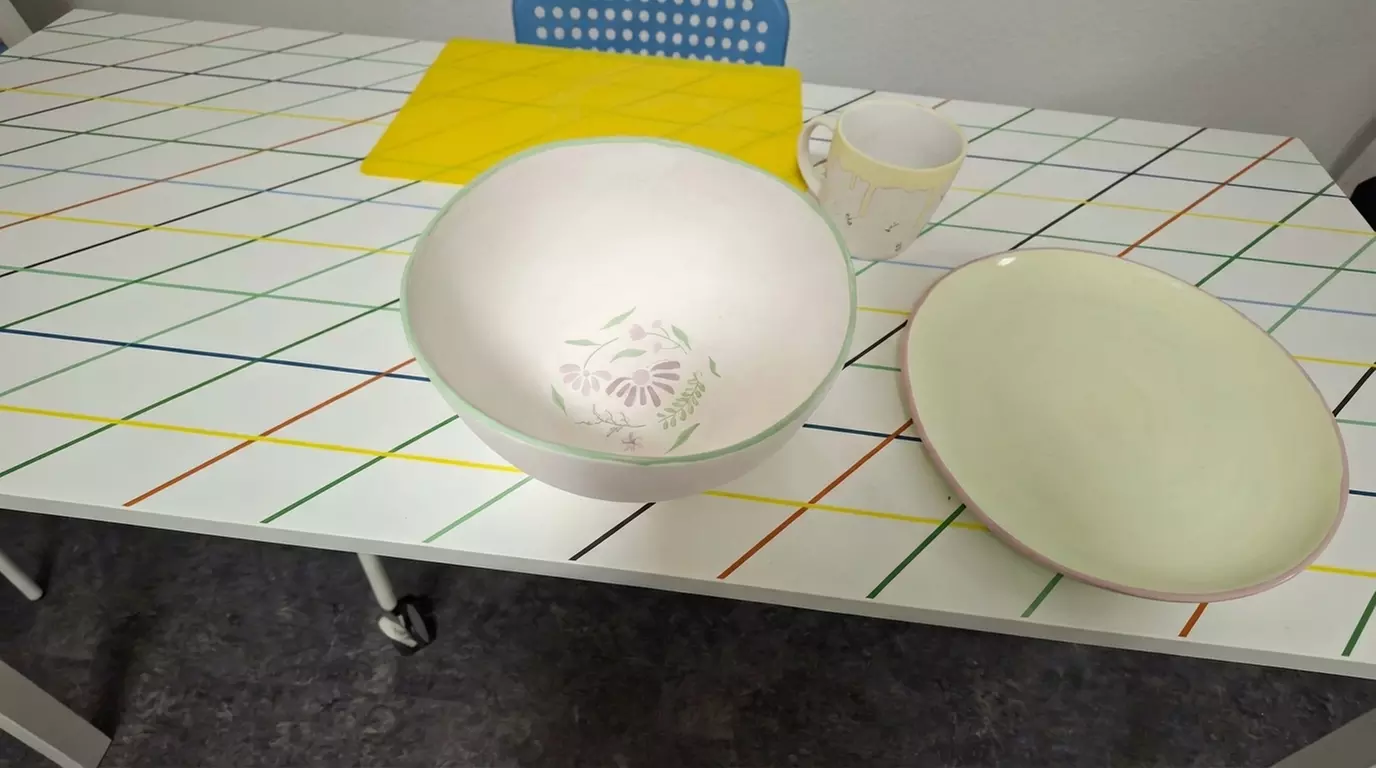 Kreativer Keramik-Workshop „2er-Frühstücksset“ für 1 oder 2 Personen