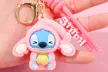 4-Pack Stitch Inspired Plush Keychain with Silicone Lanyard - Image 5