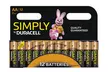12, 24, 36 ou 72 piles alcalines AA et AAA Simply de Duracell - Second Medium