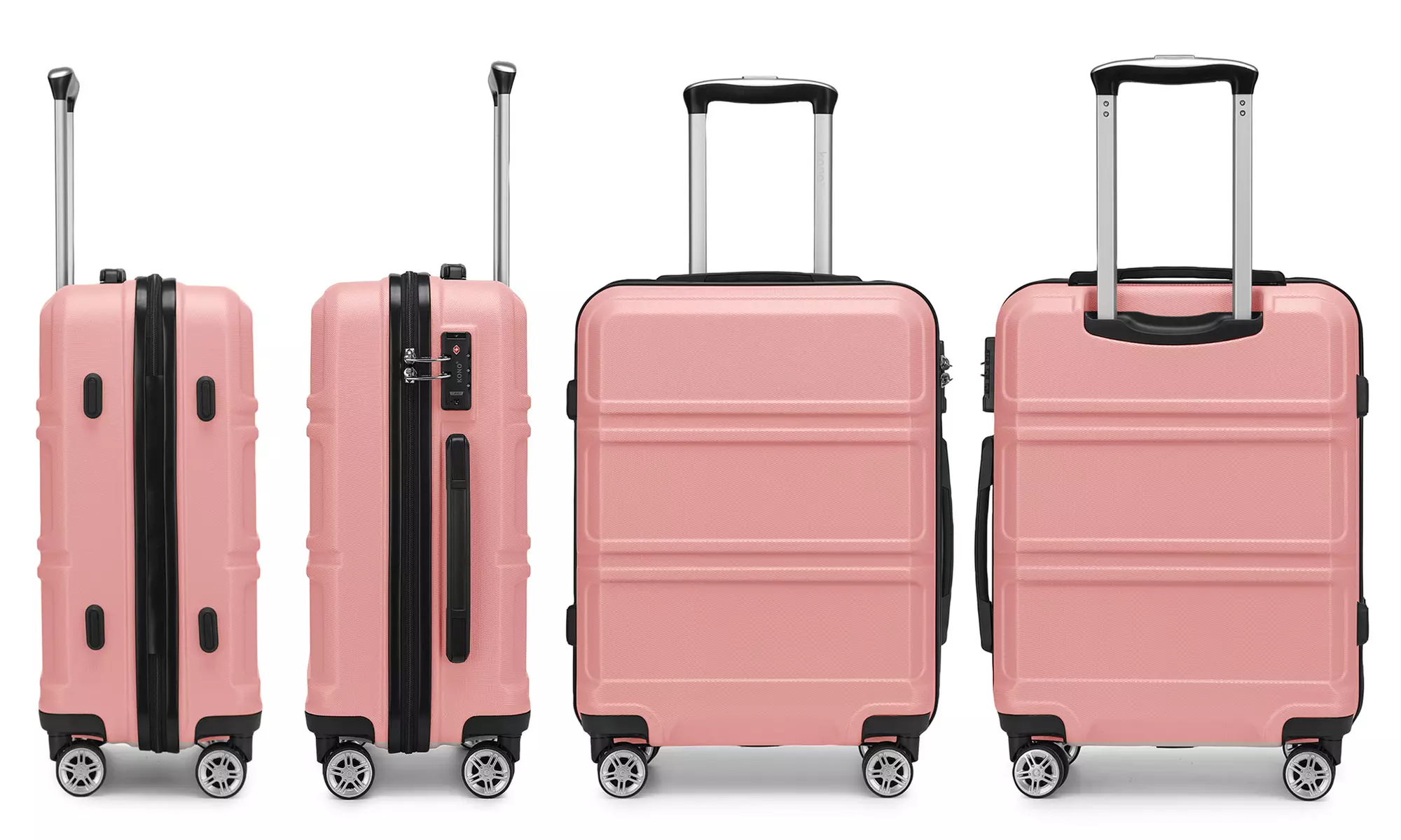 Valise rigide avec coque en ABS et 8 sacs de rangement