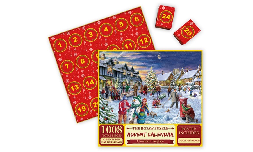 Image 7: 24-Pocket Christmas Puzzle Advent Calendar Box