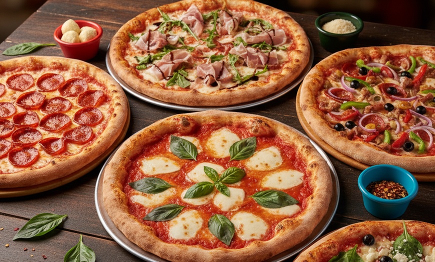 Image 3: Italian Chicken or Wood-Fired Pizza Feast with Entree & Beers