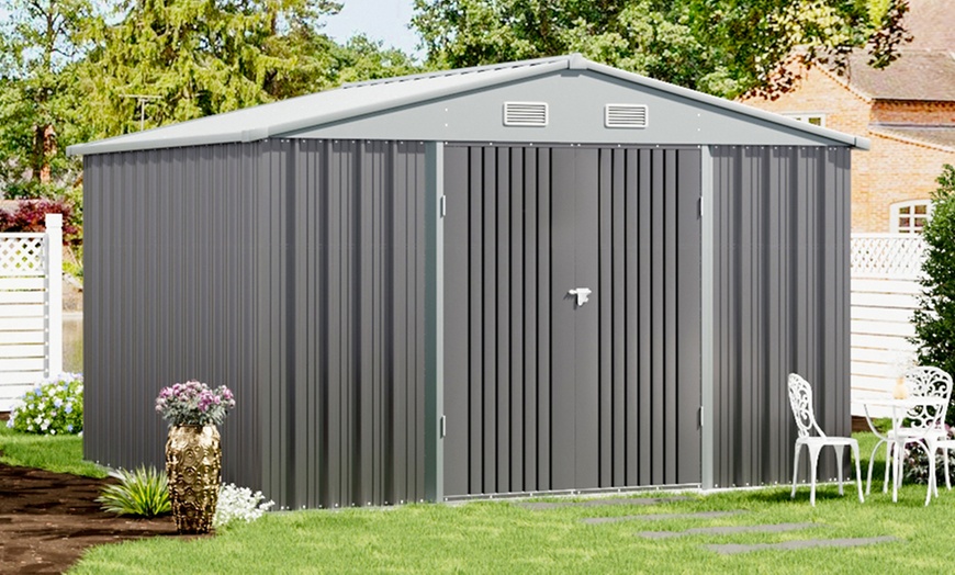 Image 8: Galvanised Metal Storage Shed