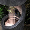 Image 4: Spiral Rainfall Water Feature with Planter and LED Lights