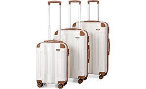 One or Three Kono Cream-Coloured Luggage Suitcases 