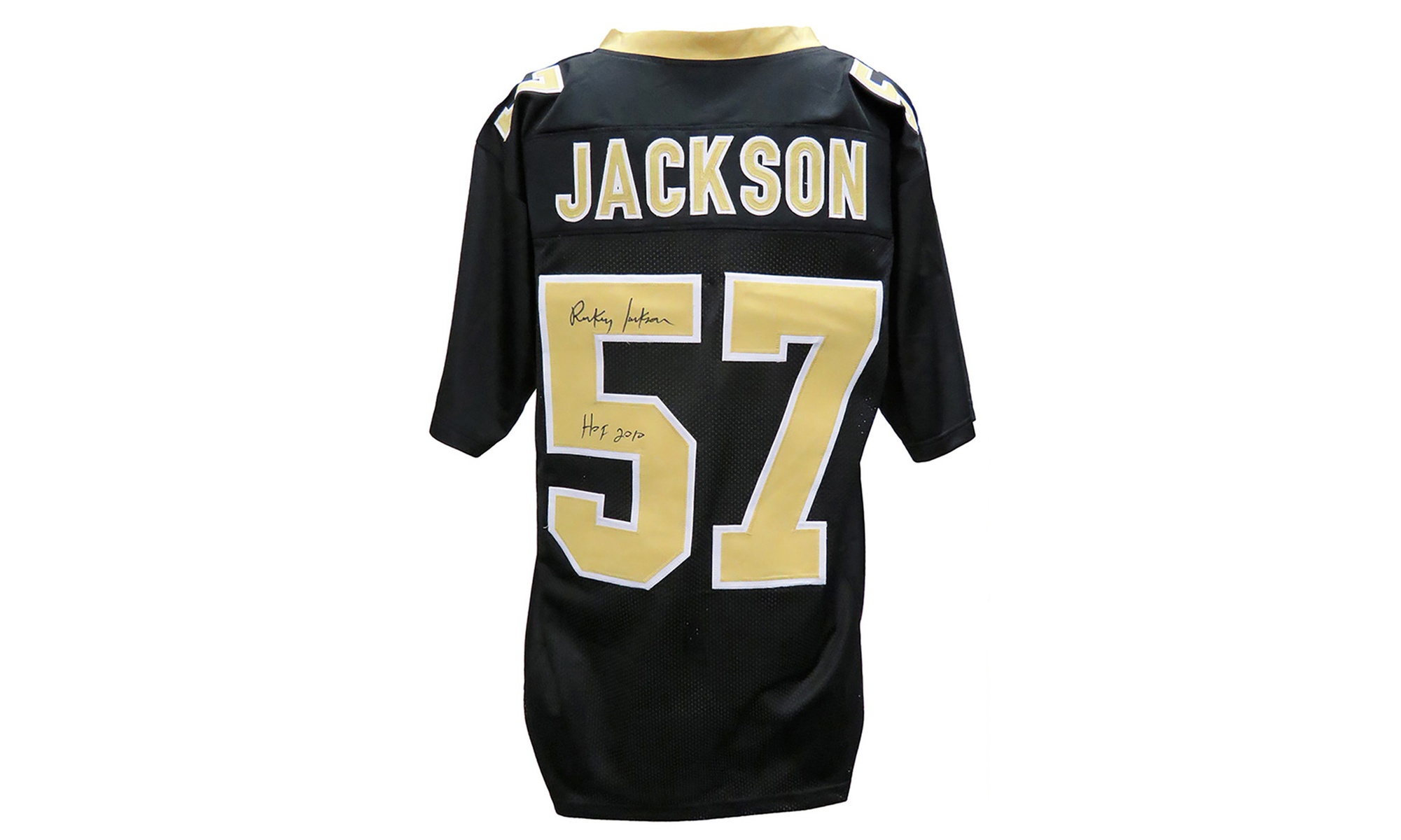 Rickey Jackson Signed Black Custom Football Jersey w/HOF 2010
