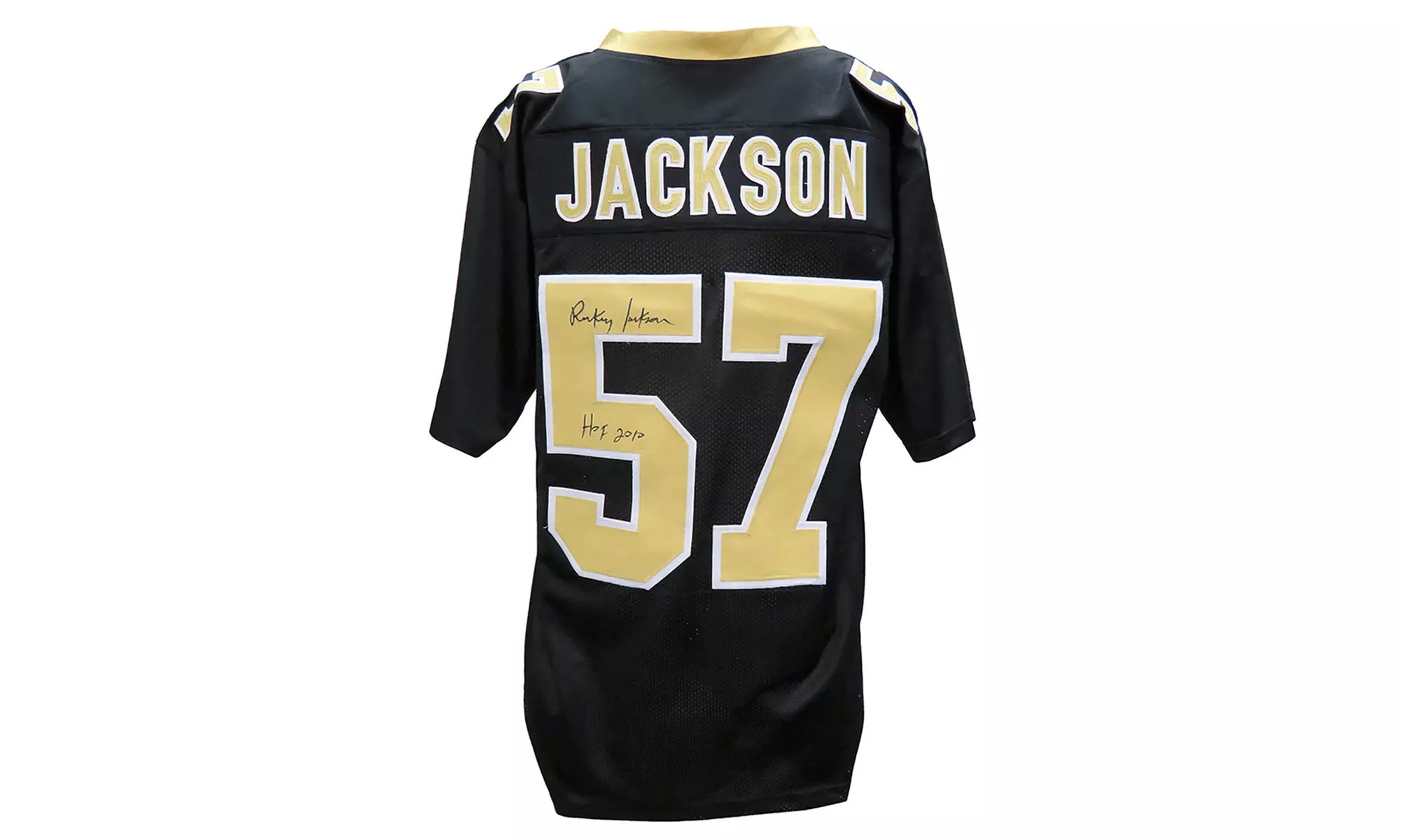 Rickey Jackson Signed Black Custom Football Jersey w/HOF 2010 - Primary Image