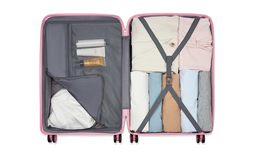 Image 22: Kono 6-Piece PP Hardshell TSA Lock Suitcase Set
