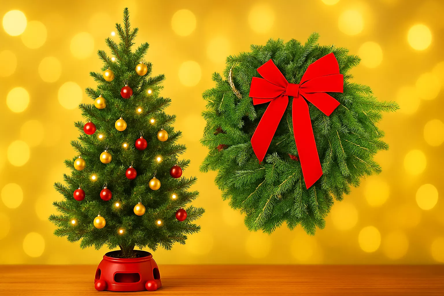 Fraser Fir Christmas Wreath or Fraser Fir Christmas Tree with Stand with Free Shipping