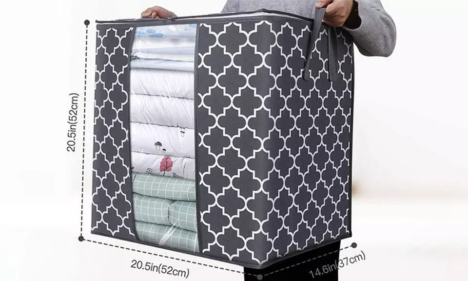 3-Pack 100L Large Capacity Clothes Storage Organizer with Reinforced Handle