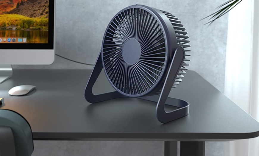 Image 1: Portable USB Desktop Fan