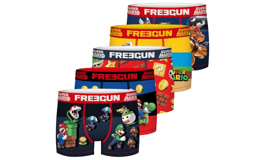 Image 5: Lot de 3, 4 ou 5 boxers hommes Mario Kart de la marque Freegun