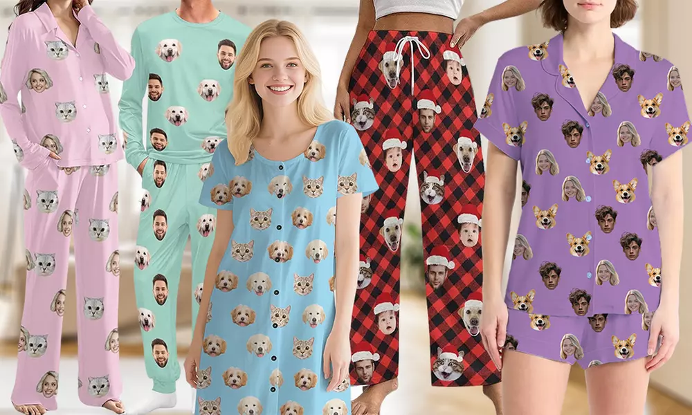 Gepersonaliseerde pyjama set met foto en/of tekst