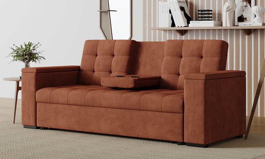 Image 34: Canapé convertible "Tilia" 3 places en tissu Kocoon