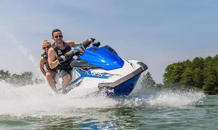 60-Minute Jet Ski Rental with 15-Min Boat Ride for Single/Double Rider