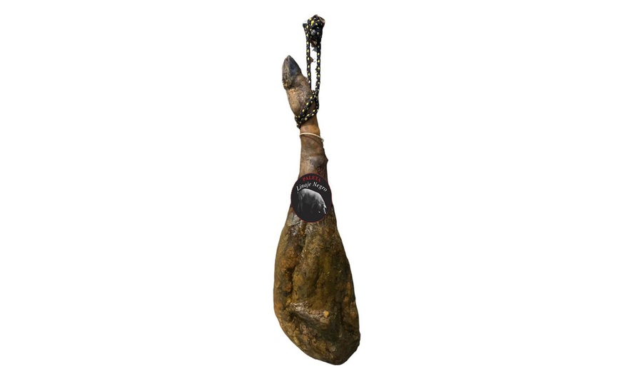 Image 2: Jambon Linaje Negro et bouteille de vin